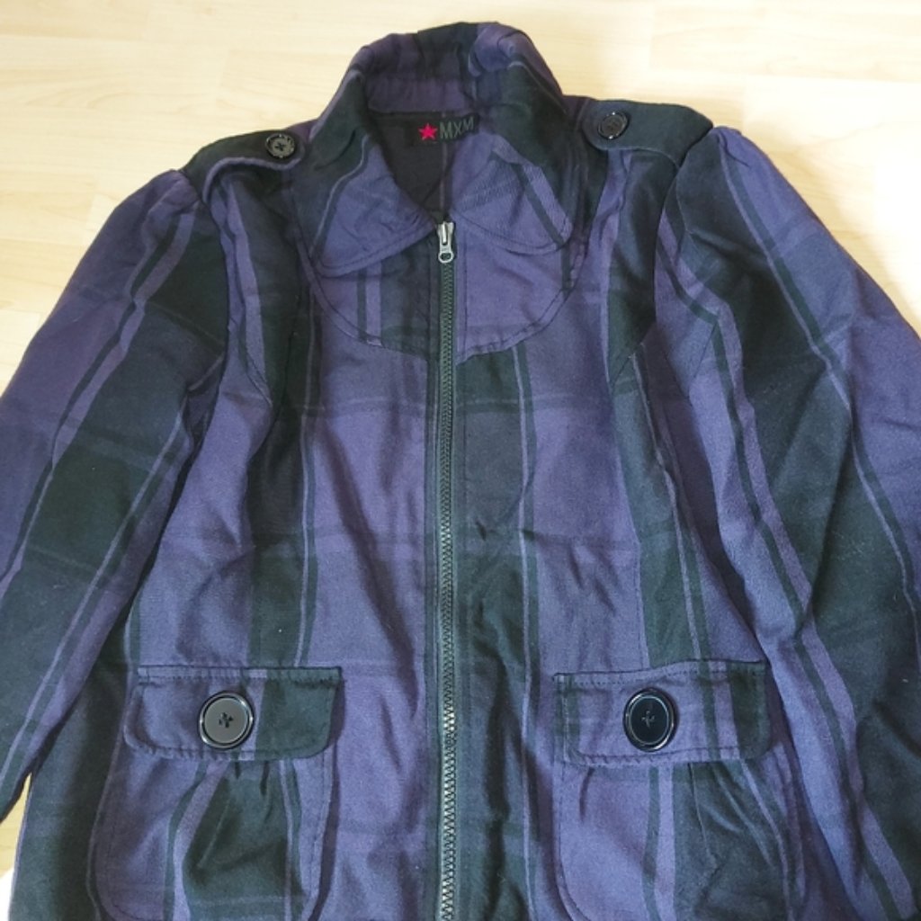 Mxm Plaid Jacket Plus